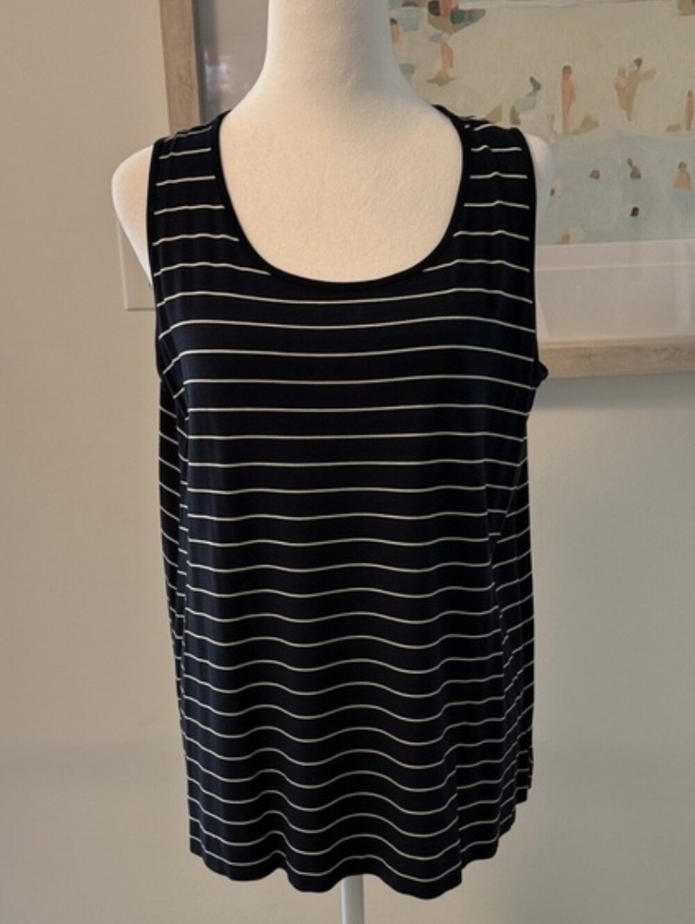 NWT J. Jill Wearever Striped Tank Top Large